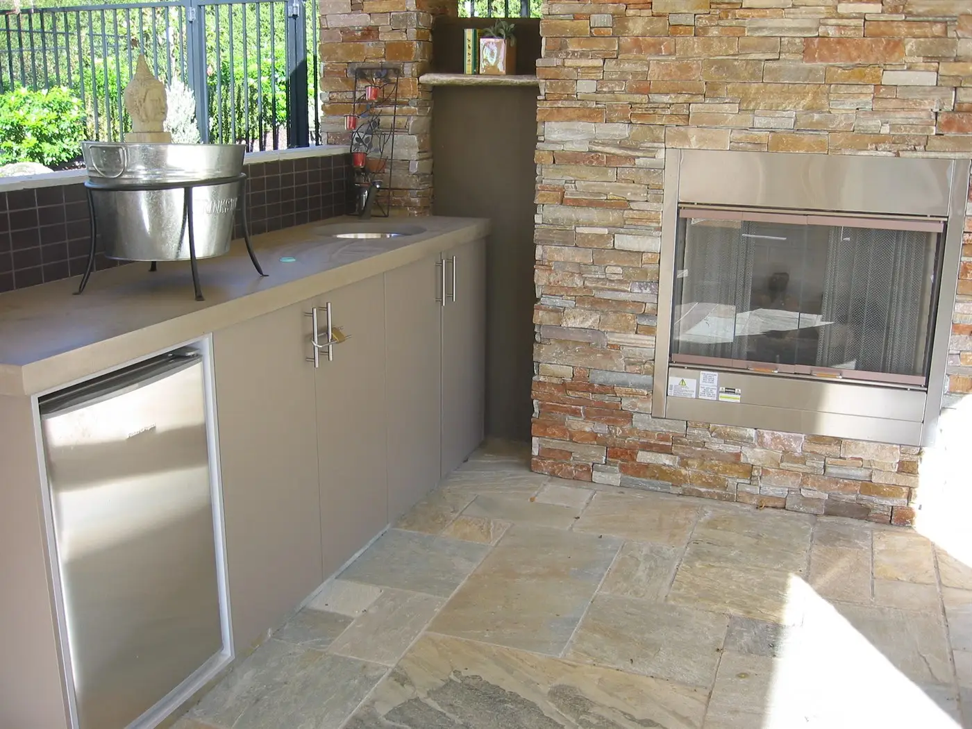 View of outdoor kitchen in Cabana