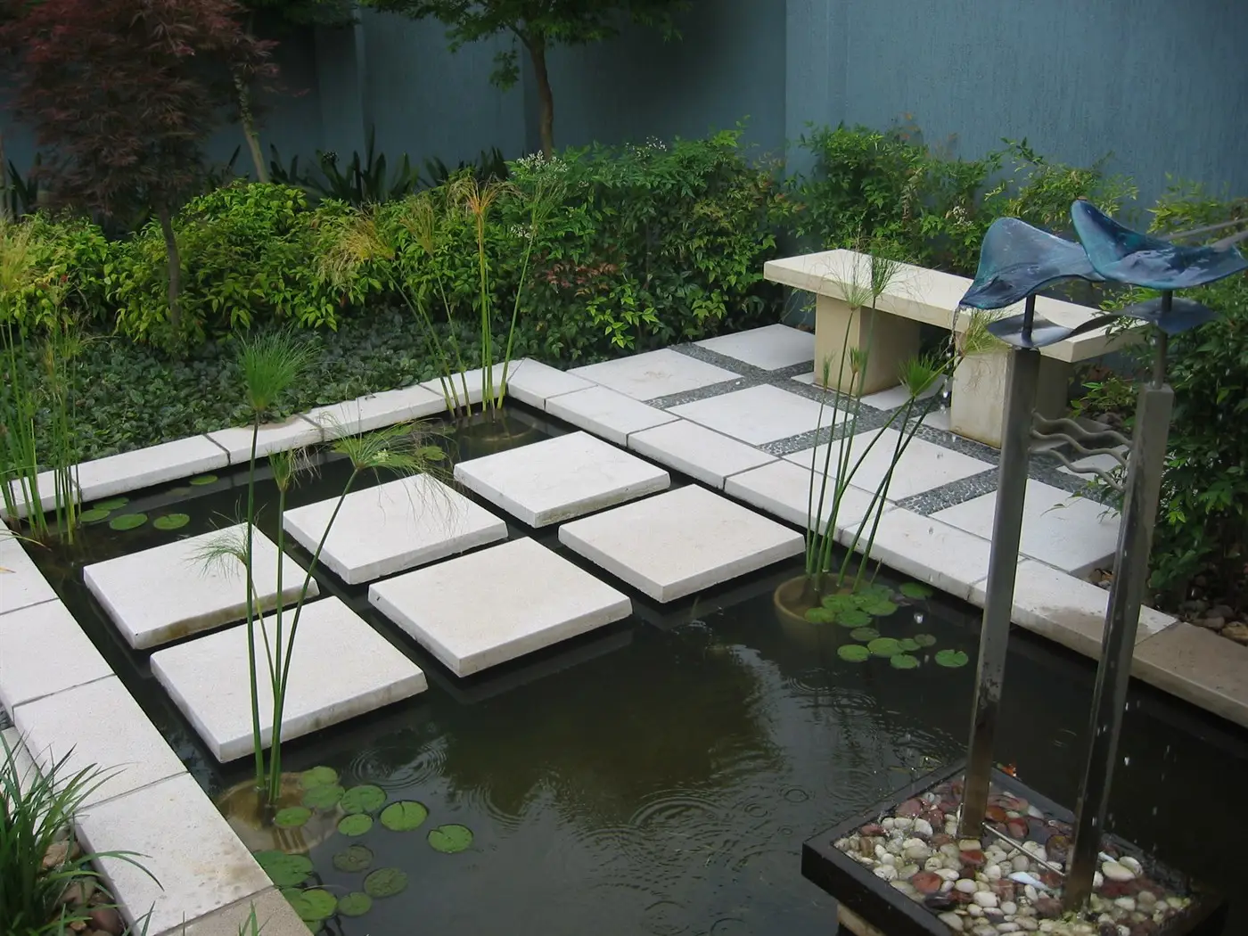 View of Waterfeature and Stepping Stones