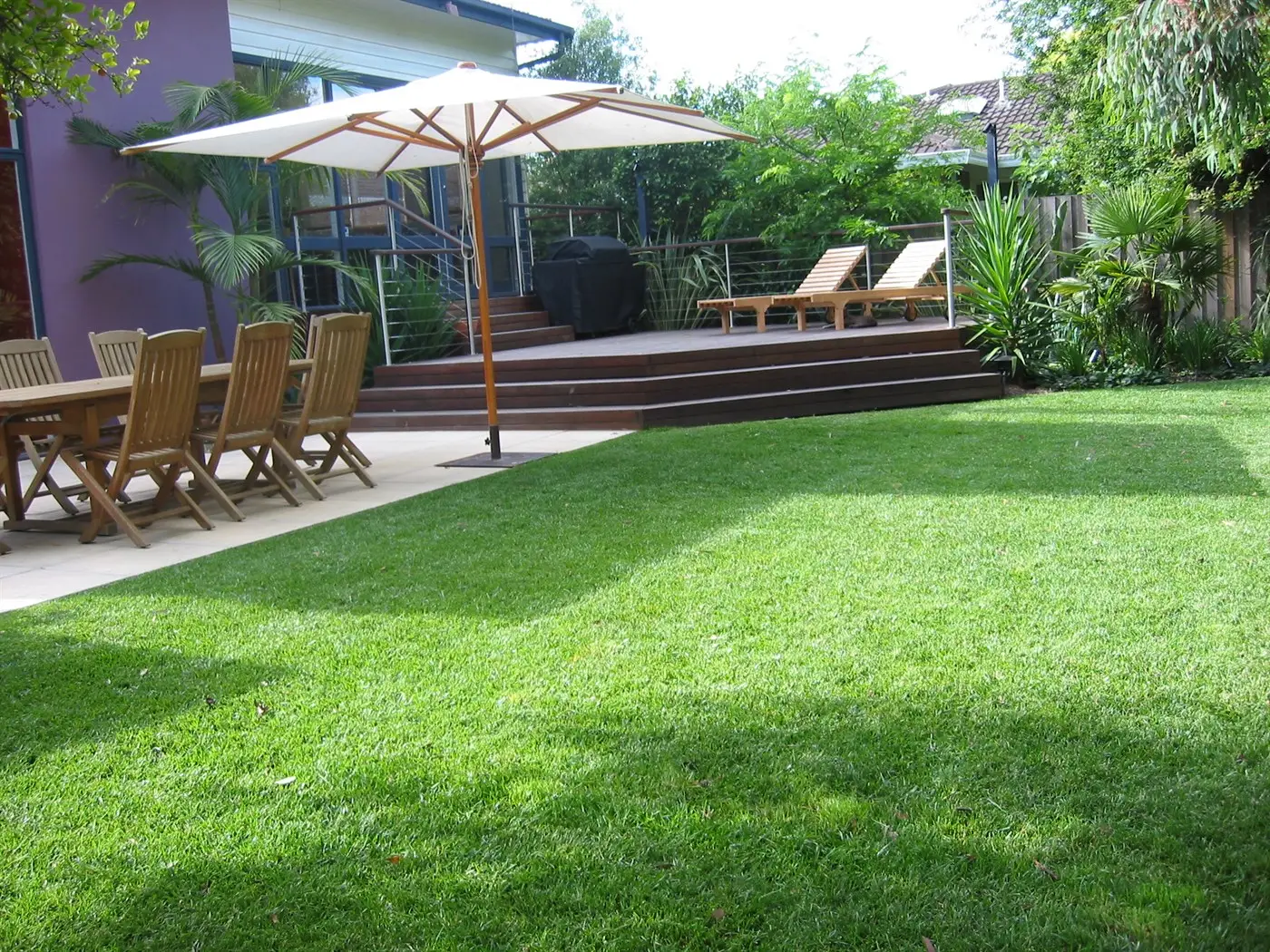 View sundeck and lawn