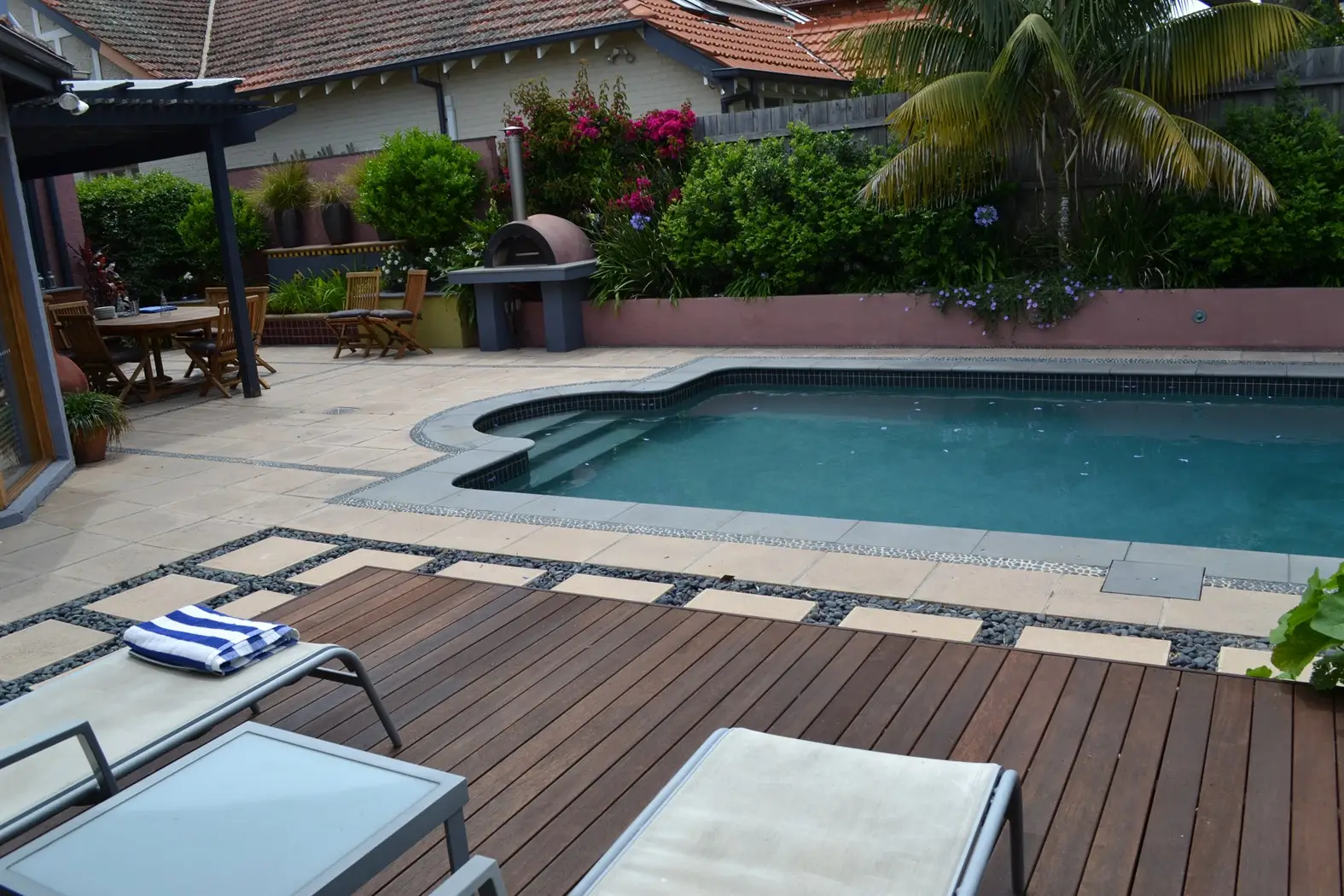 View to outdoor entertaining area