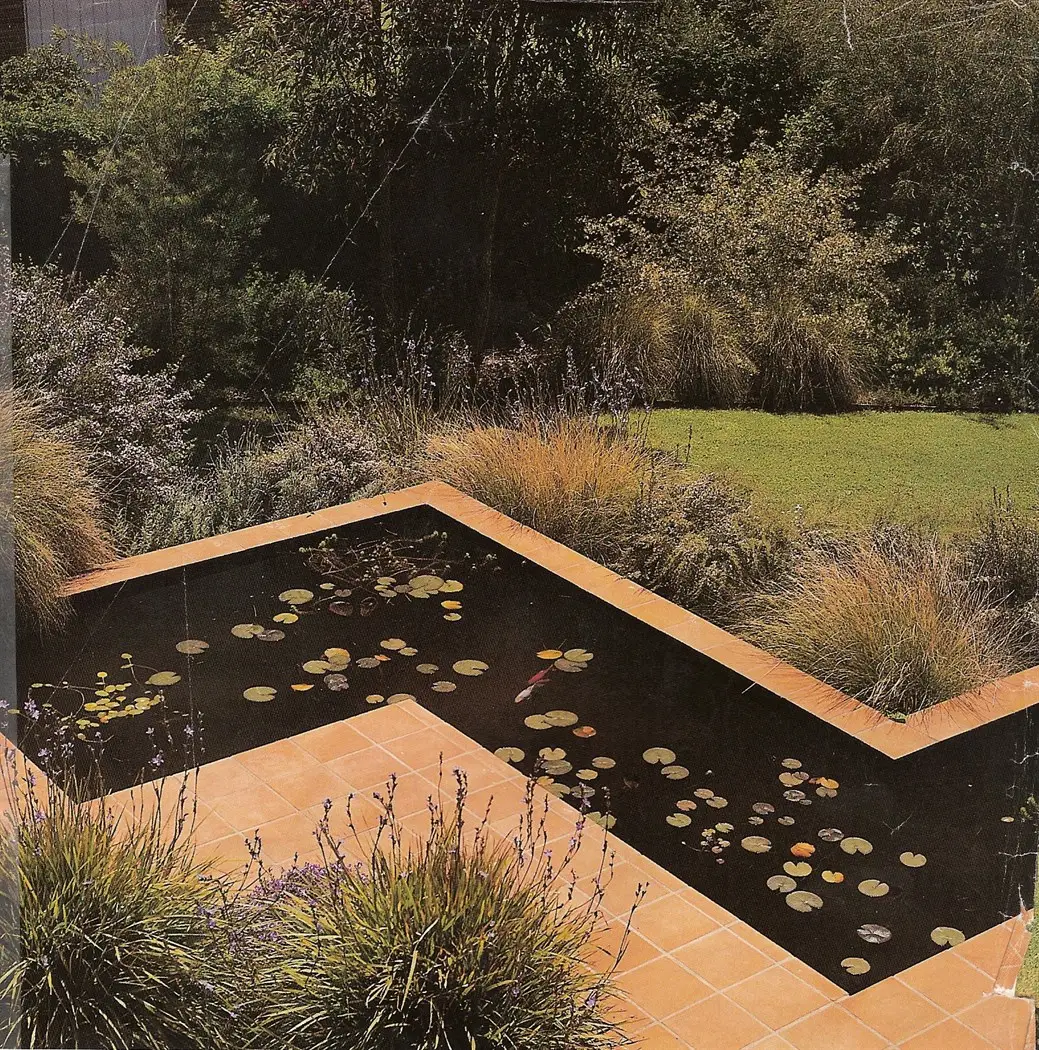 View of waterfeature from house